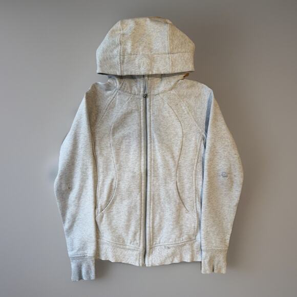 Lululemon Scuba Hoodie 4 Gray Full Zip Jacket Workout Athleisure Yoga - Picture 1 of 10